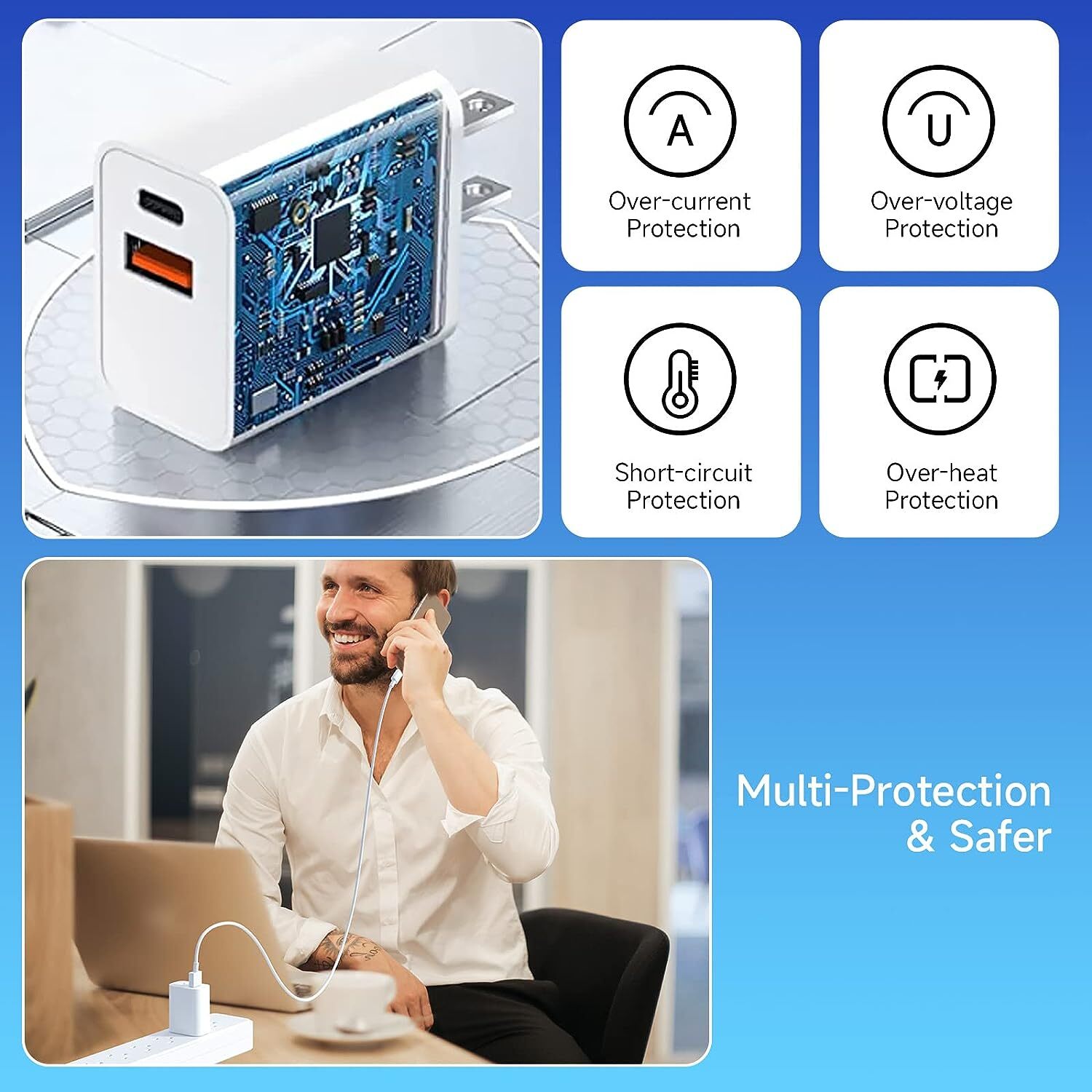 For iPhone 14 13 12 11 20W Fast Charger Block USB Type C Wall Power Adapter Lot