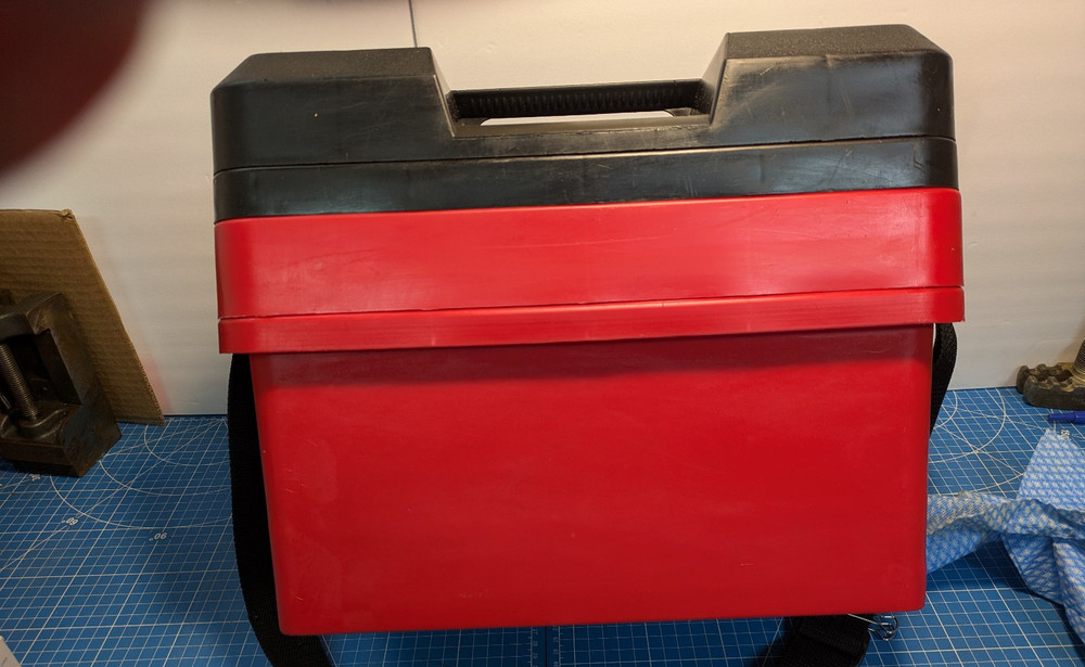 Snap On Tools 2 Tray Poly Toolbox KRW200R, Red & Black, With Removable Strap