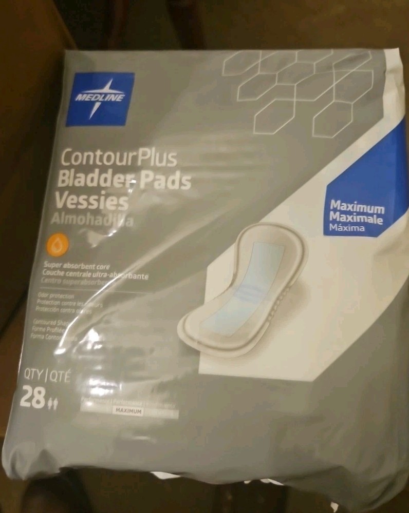 Medline Contour Plus Bladder Pads Maximum Performance 28ct - NEW