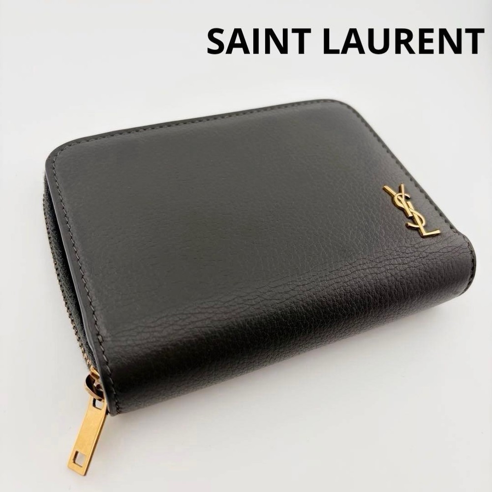 SAINT LAURENT 二つ折り財布 黒