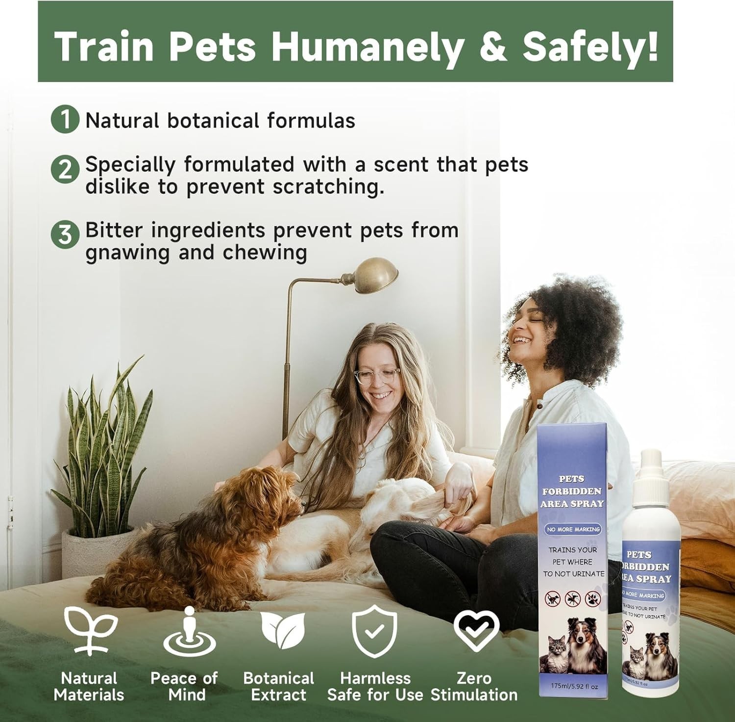 Dog Potty Training Spray, NO-GO Area Spray Prevents Chewing, Licking & Peeing