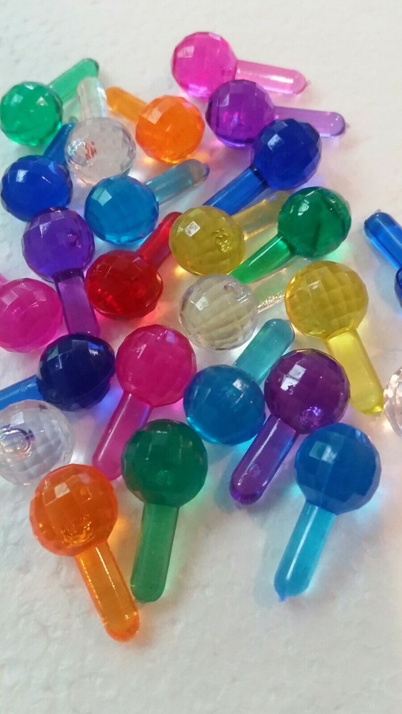 "Ceramic" Tree Lights~Plastic~non-electric~Peg Lights(25) Large Assorted Globes