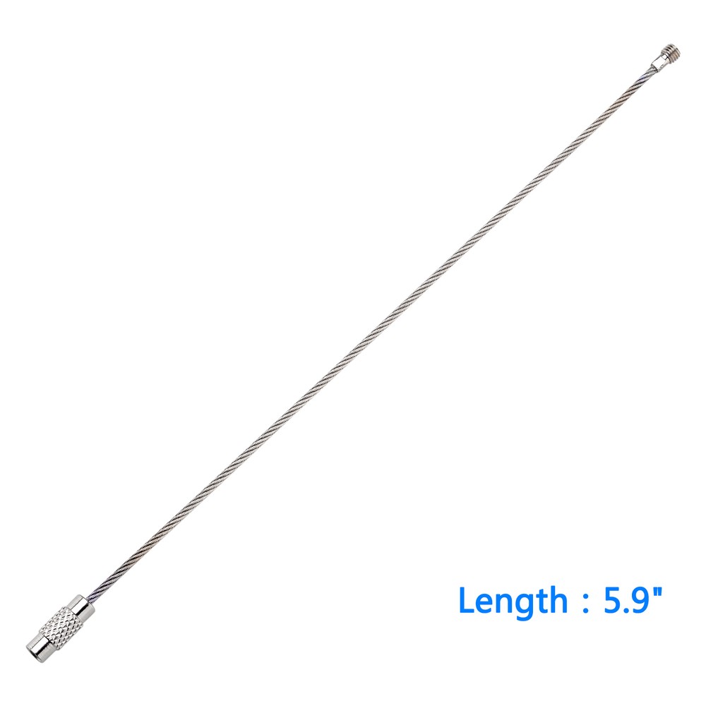 10 Pack Thread Heavy Duty Stainless Cable Keyring Keychain with Zippered Pouch