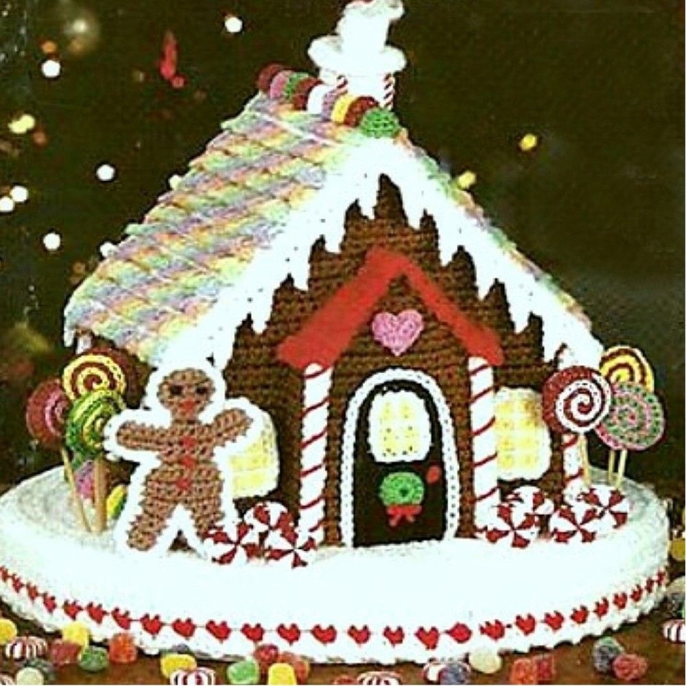 Gingerbread House Crochet Pattern, Christmas Decor