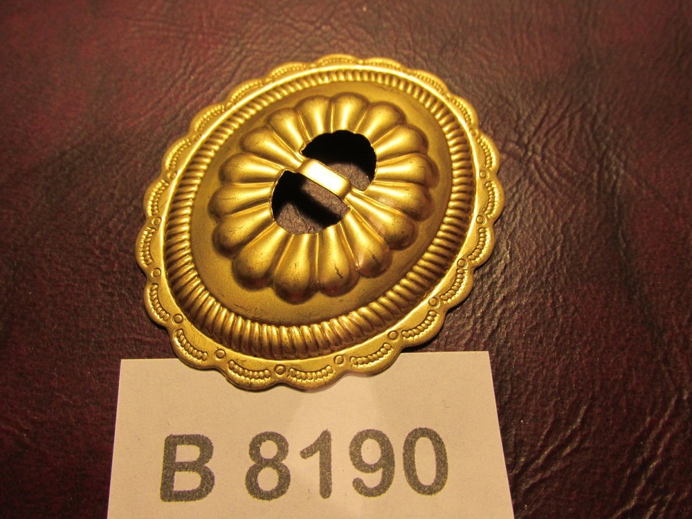 # B8190 OVAL CONCHO 6 pcs SOLID BRASS SLOTTED CONCHO NEW ! Leather belts