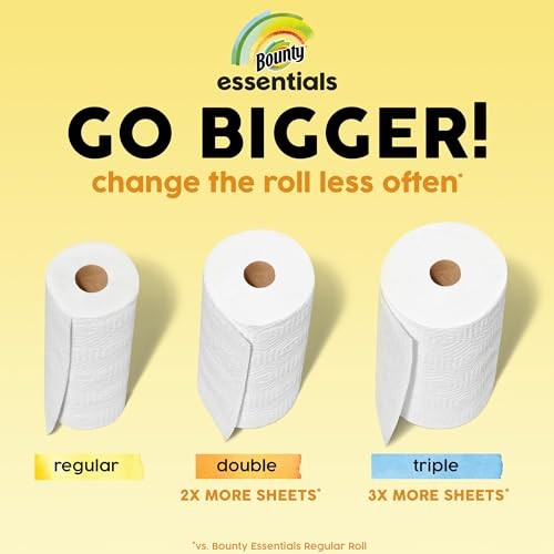 Bounty Essentials Select-A-Size Paper 2 Rolls (162 Sheets per Roll), White