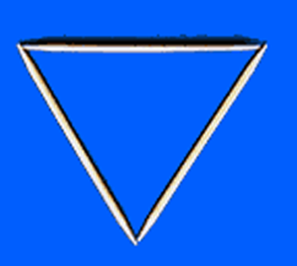 1 Resin Coated 3D Triangle 40 Mm Silver
