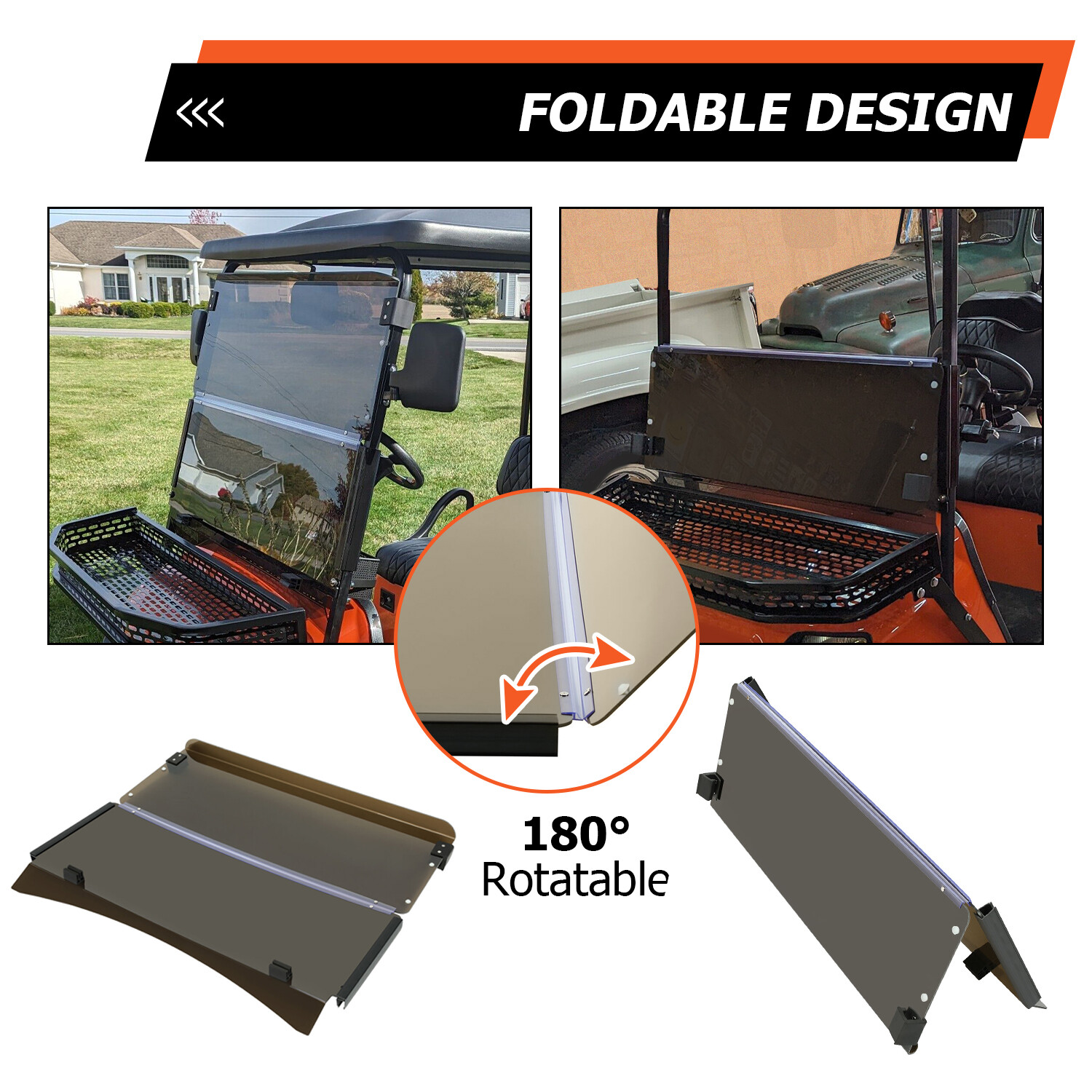 For EZGO TXT Tinted Windshield For 2014- UP *New In Box Golf Cart Part*