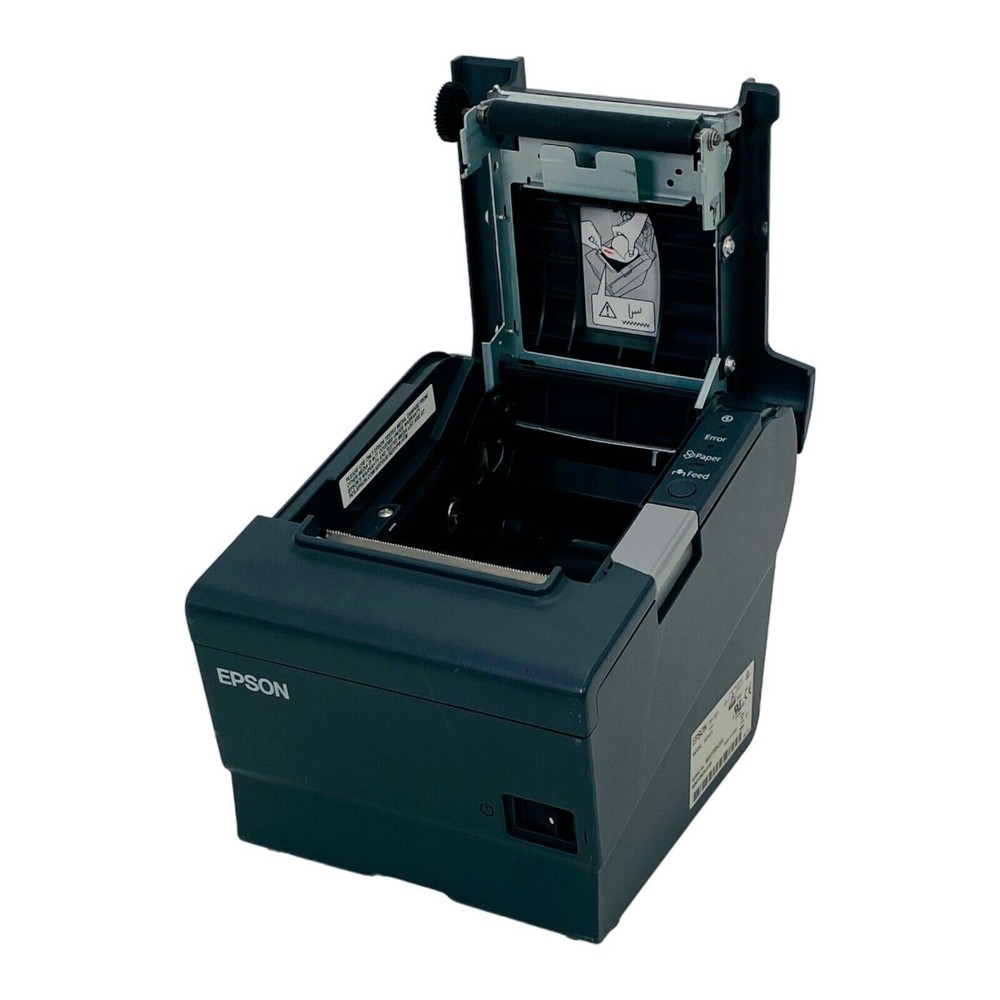Epson TM-T88V POS Compact Thermal Receipt Printer USB Serial w/ Adapter TESTED