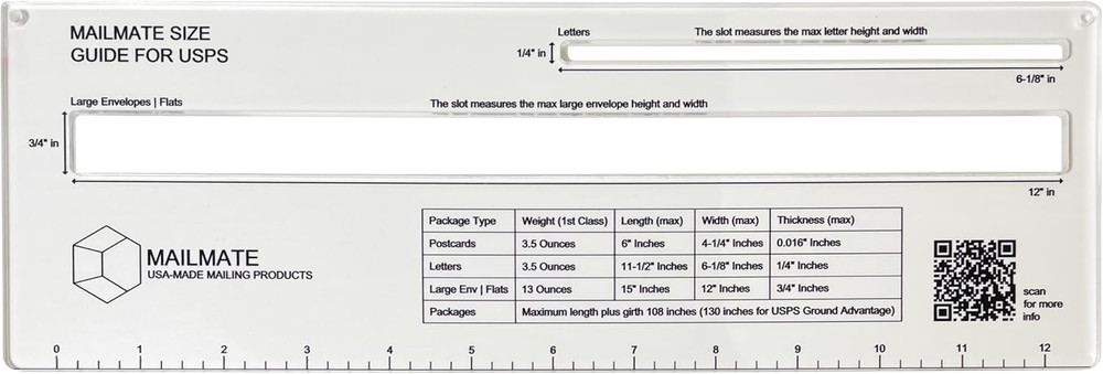Shipping Guide for USPS | Mail Sizer, Mail Measure, Slot Template, Letter & E...