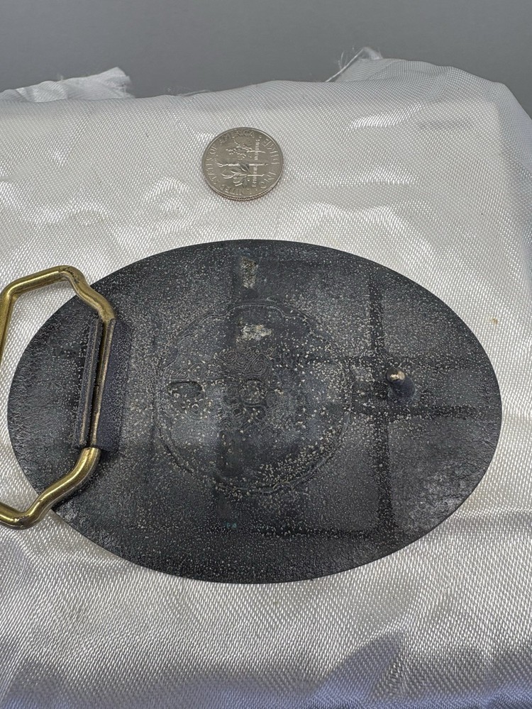 Vintage CHP Obsolete Solid Brass Belt Buckle