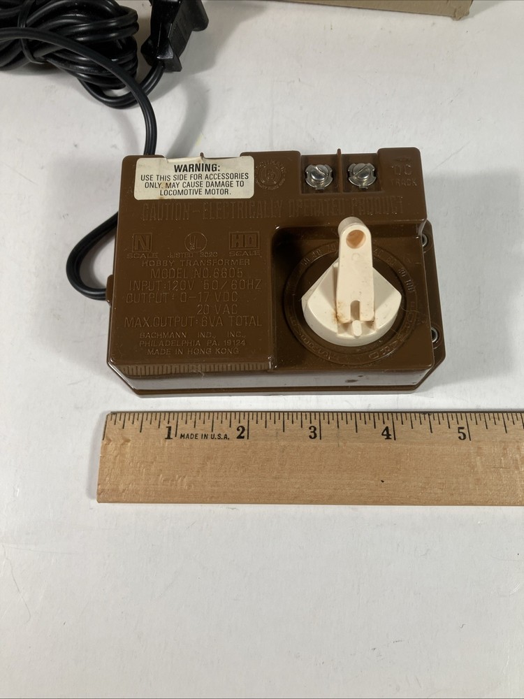 Bachmann HO & N Scale Power Pack Transformer Model 6605 Tested