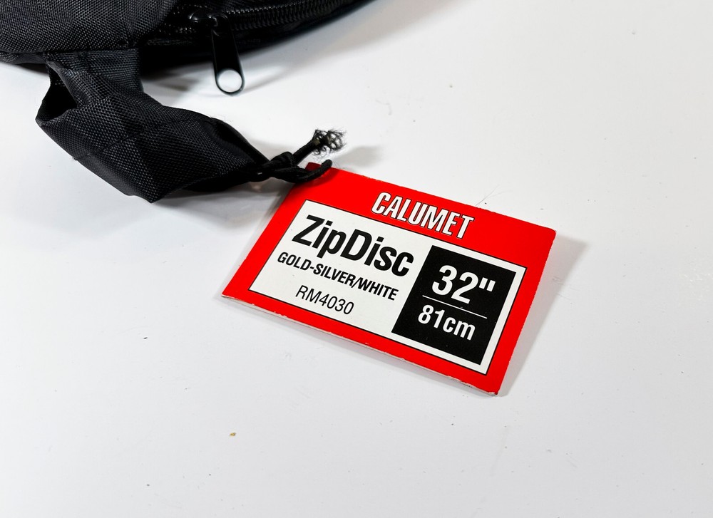 Calumet 32" ZipDisc Collapsible Studio Reflector-Silver/White-Gold