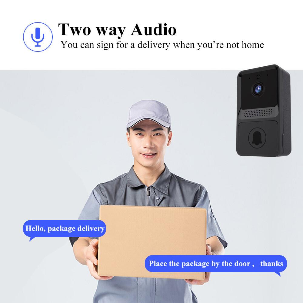 Smart Wireless WiFi Doorbell Intercom Video Camera Door Ring Bell Chime Security