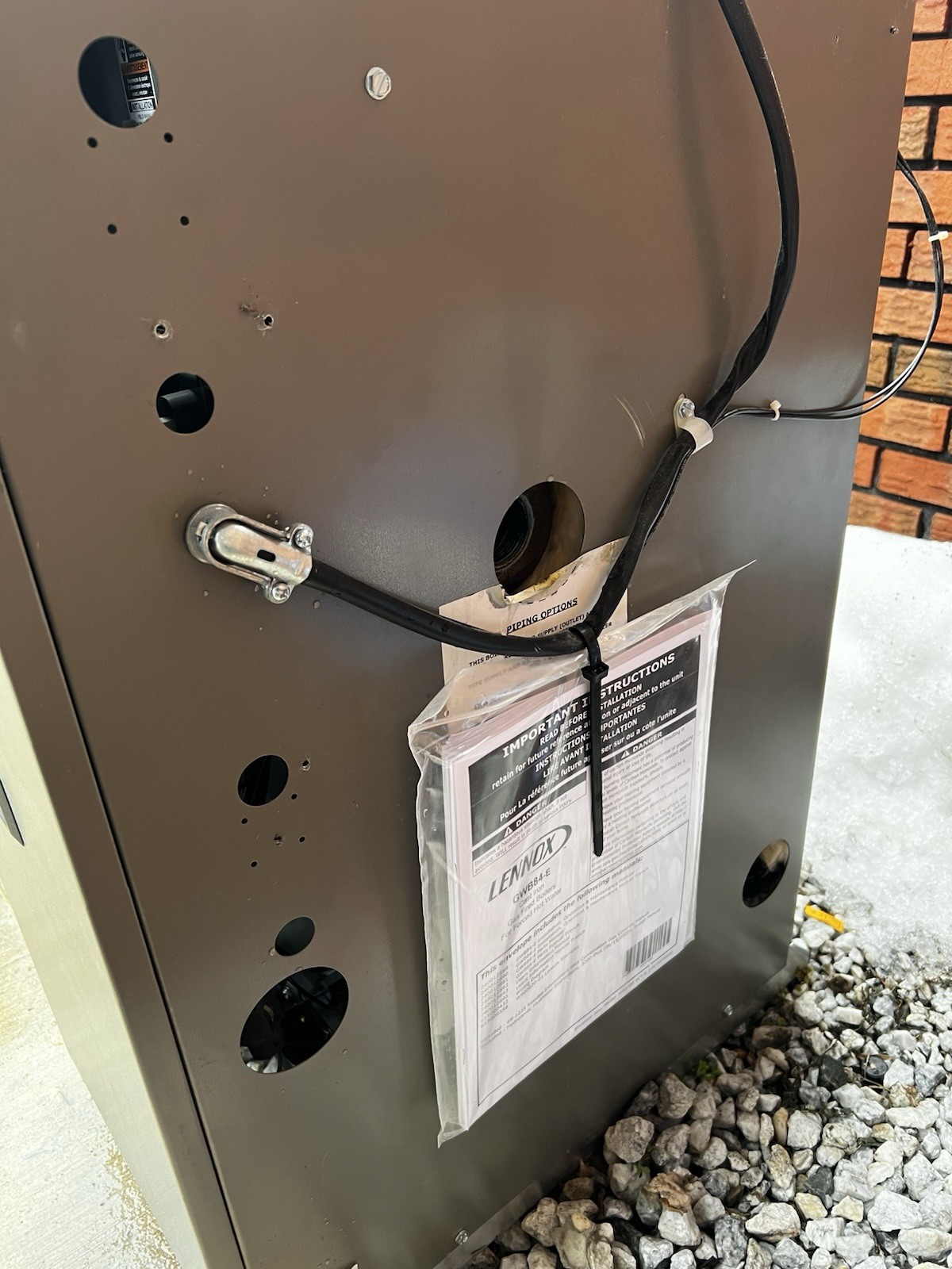 LENNOX GWB84-095E-01 Boiler Furnace 92,500 BTU Natural Gas w/ Expansion Tank