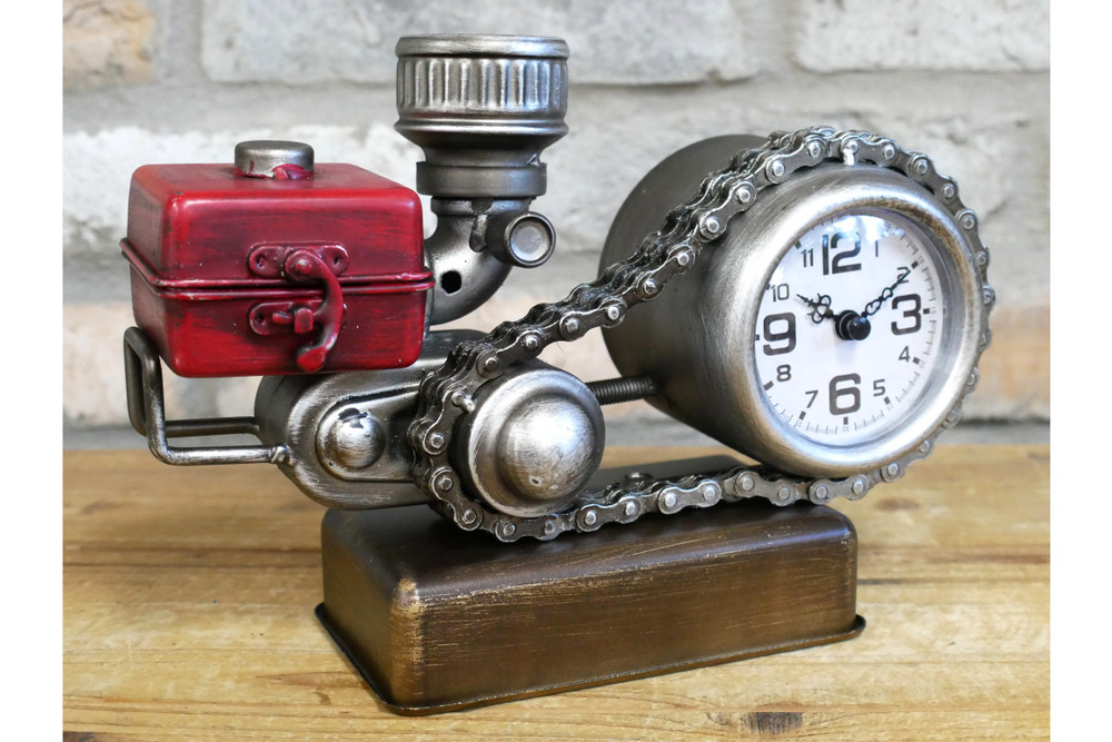 Industrial Engine Style Desk Mantle Clock