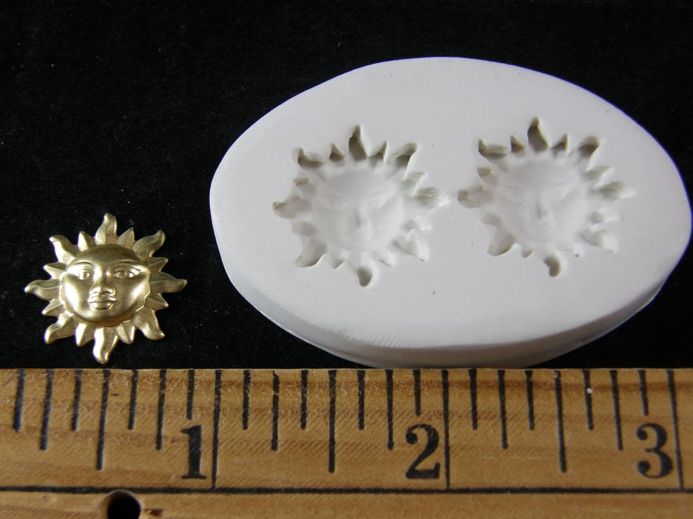 Sun Face (Small) Polymer Clay Mold 2 in 1 (#MD1444)