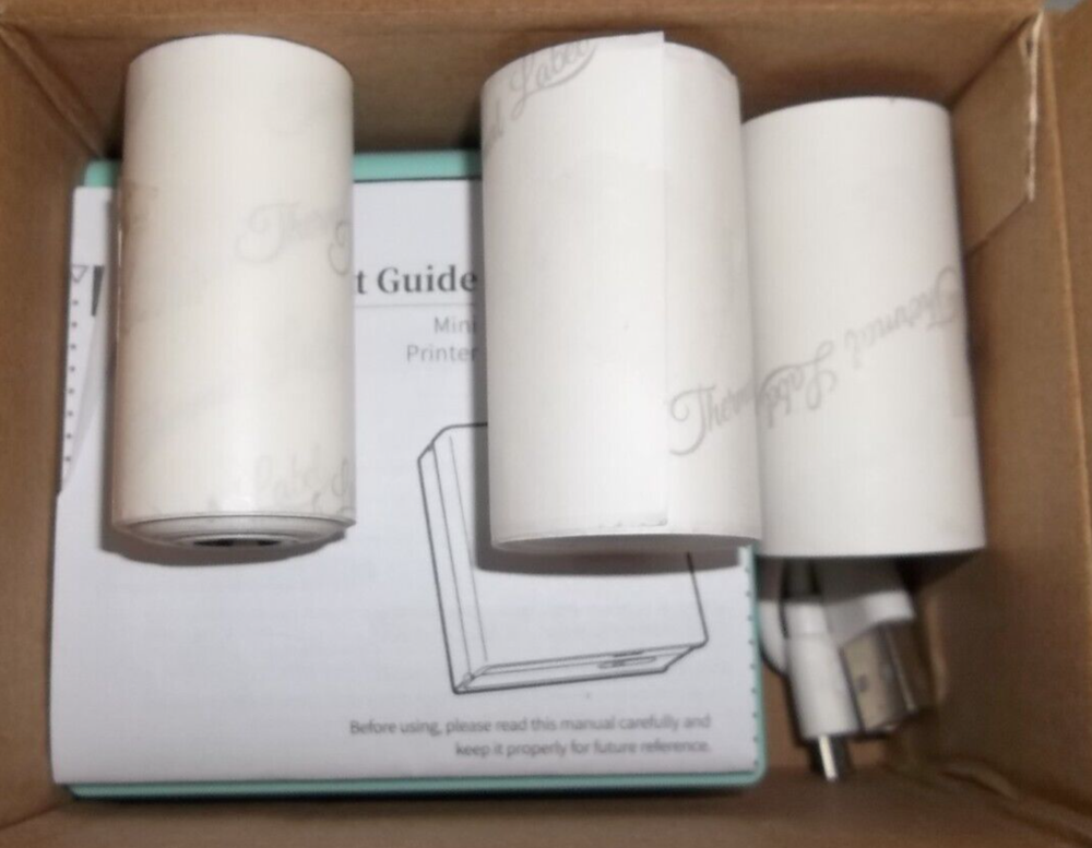 Mint Phomemo M02 Mini Pocket Thermal Printer Label Maker Bluetooth Android IOS