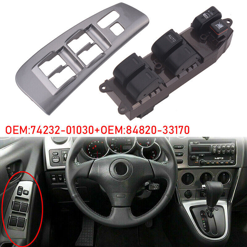 03-2008 For TOYOTA MATRIX DRIVER MASTER POWER WINDOW SWITCH CONTROL + BEZEL SET