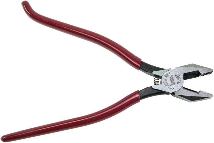 Klein Tools D201-7CSTA 9 in. Aggressive Knurl Ironworker's Pliers, Side Cutters