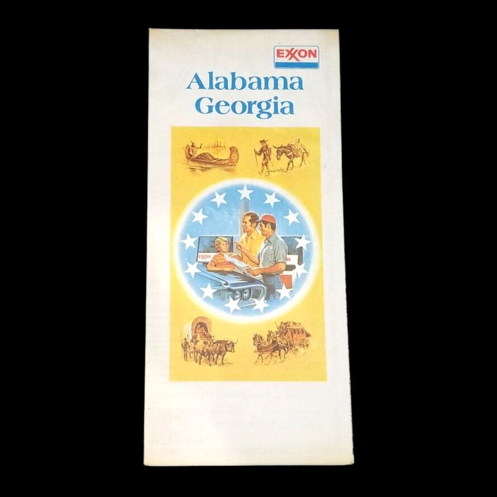 Alabama & Georgia 1976 Road Map Exxon
