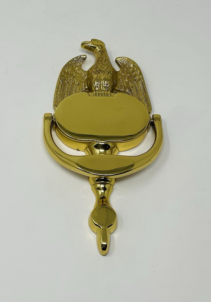 Vintage Solid Brass American Eagle 8 in Door Knocker Colonial Weighted