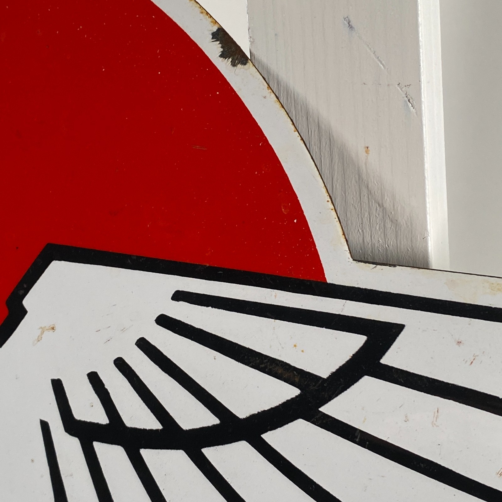 Flying A Enamel Sign - 50x30cm (19.7x11.8") - Rare Gas Station Vintage Iron Sign