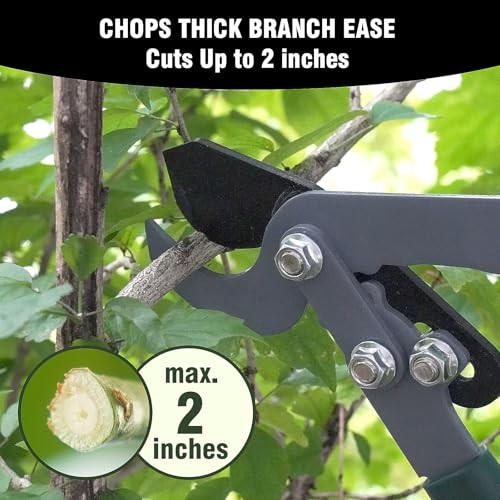 3-Piece Garden Tool Set - Bypass Lopper, Hedge Shears, Pruning Shears with