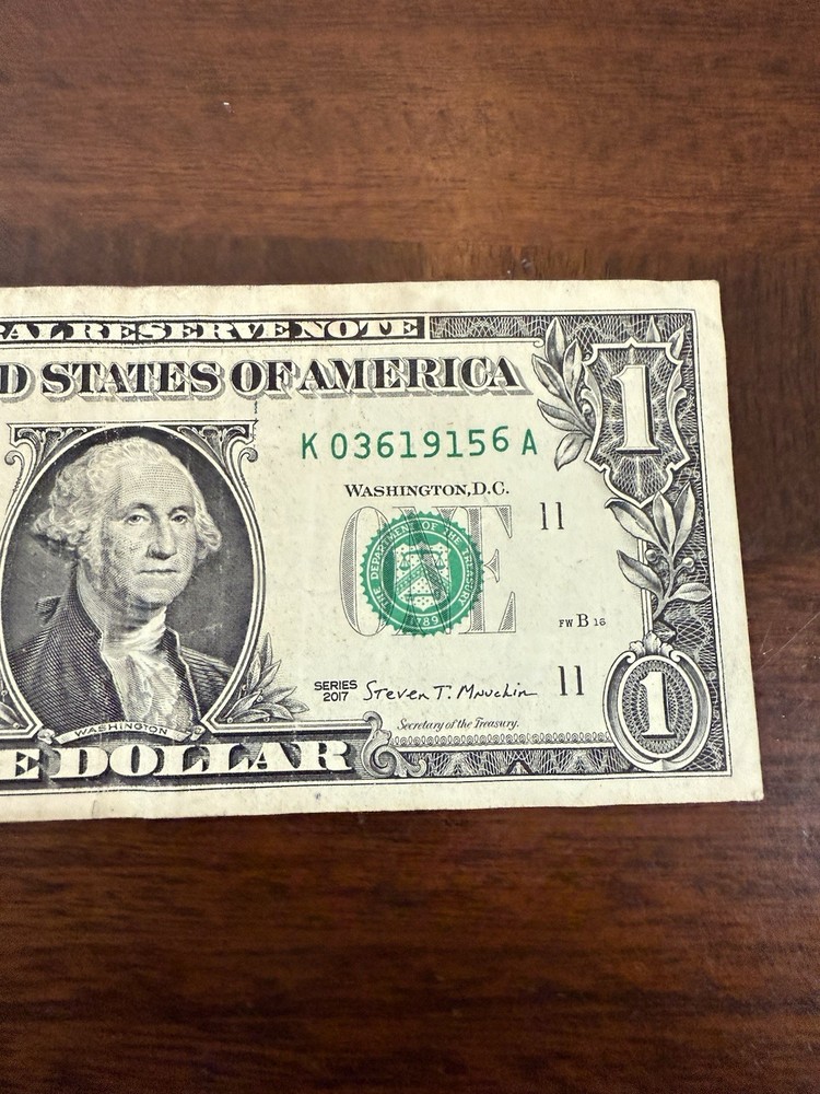 Stuck Digit Gas Pump Error 2017 $1 Dollar Bill