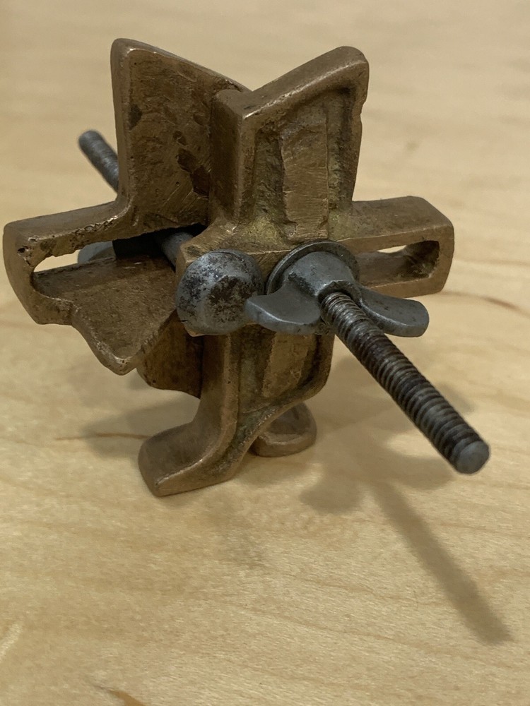 Vintage Stanley N0.49 Bronze Adjustable Auger Bit Gauge Solid Bronze.