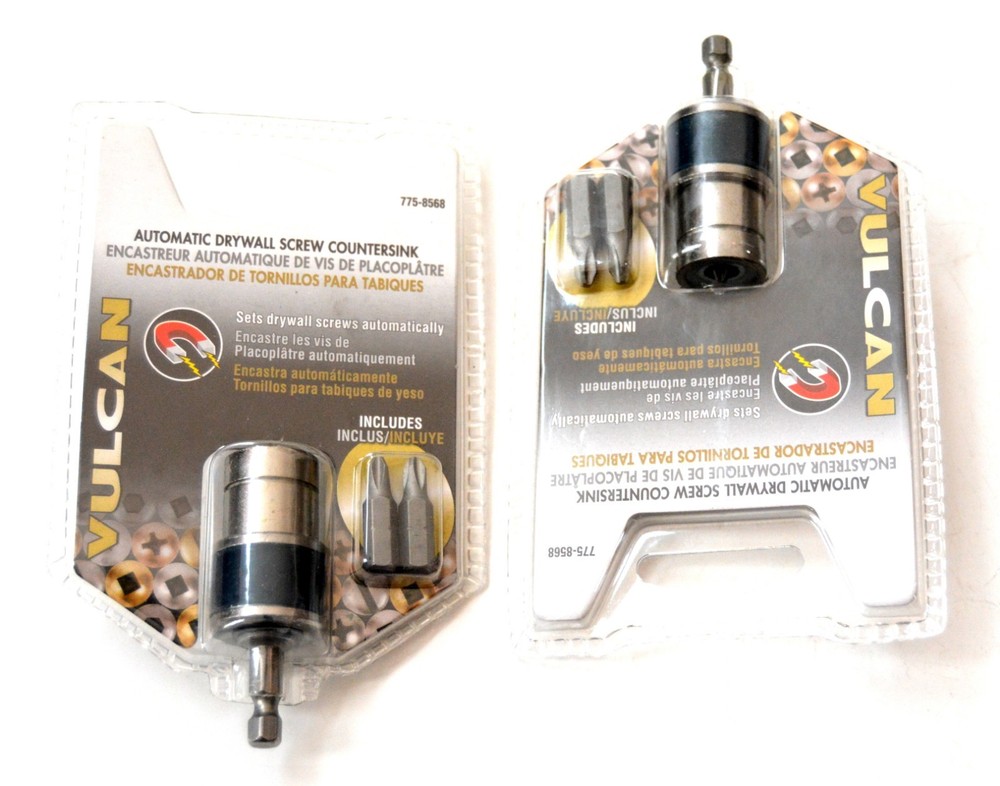 2 VULCAN MAGNETIC AUTOMATIC DRYWALL SCREW COUNTERSINK SHEETROCK DIMPLER 8568