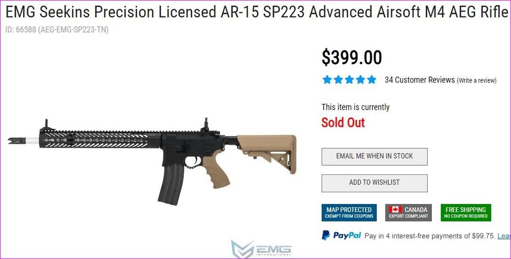 G&G AR-15 SBR8 Tan