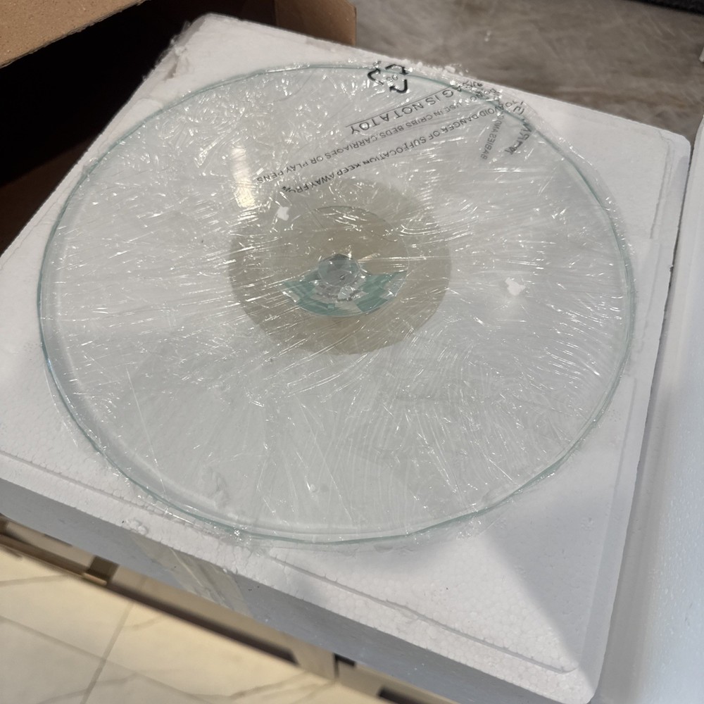 Godinger Hand Cut Crystal Cake Stand with Silver Plated Cake Server.