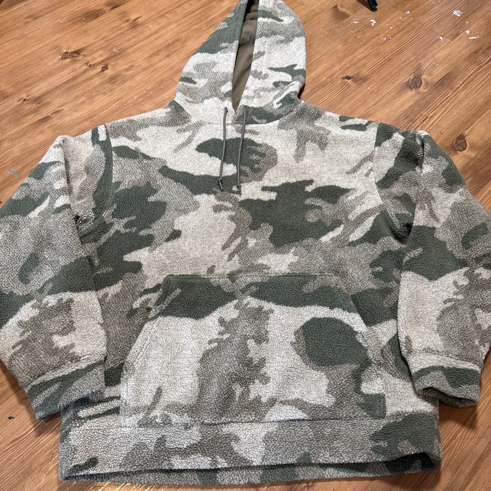 Cabela's Wooltimate WindShear Hooded Pullover Jacket Outfitter Camo Large