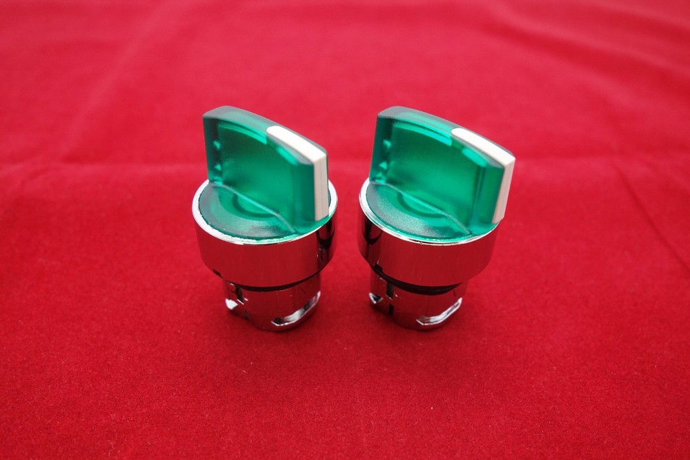 2PC 22MM Green Select Latching SWITCH HEAD 2 Position MAINTAINED FITS ZB4BK1233