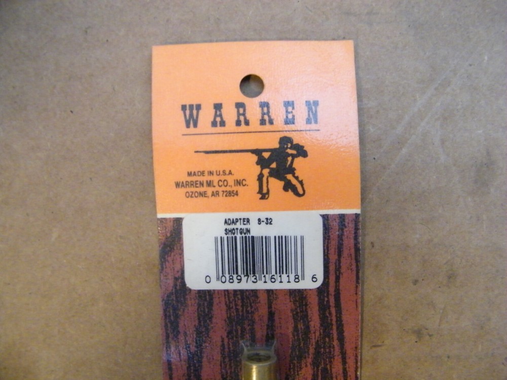Warren Muzzleloader Ram Rod Thread Adapter 8-32 to Shotgun
