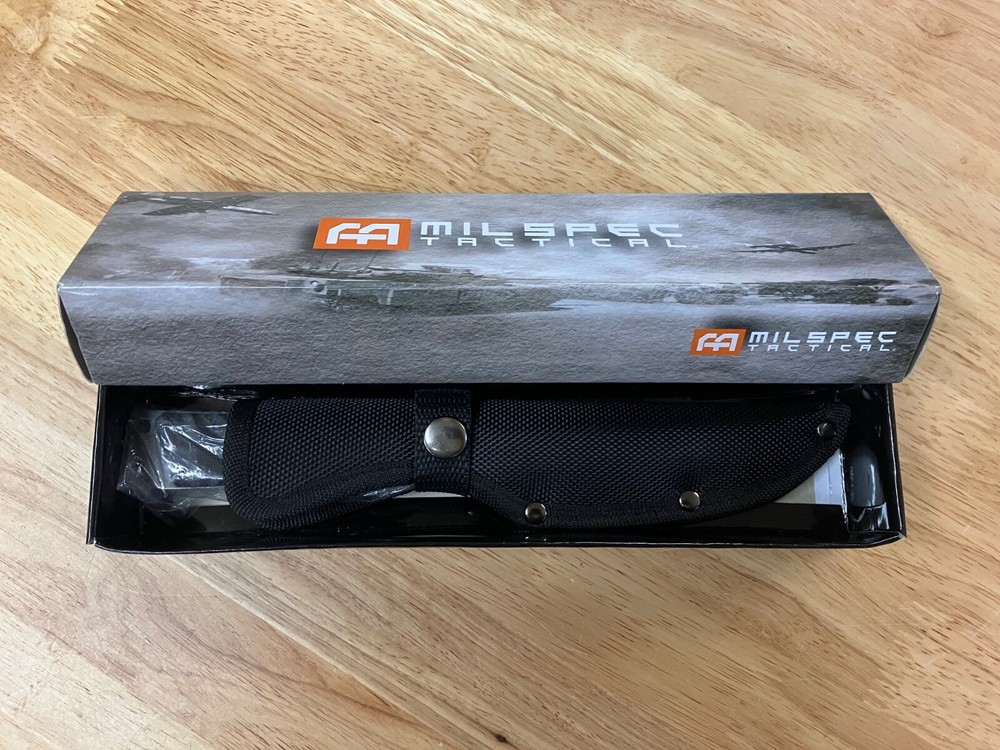 Milspec Tactical Stone Wash Fixed 4mm Blade Micarta
