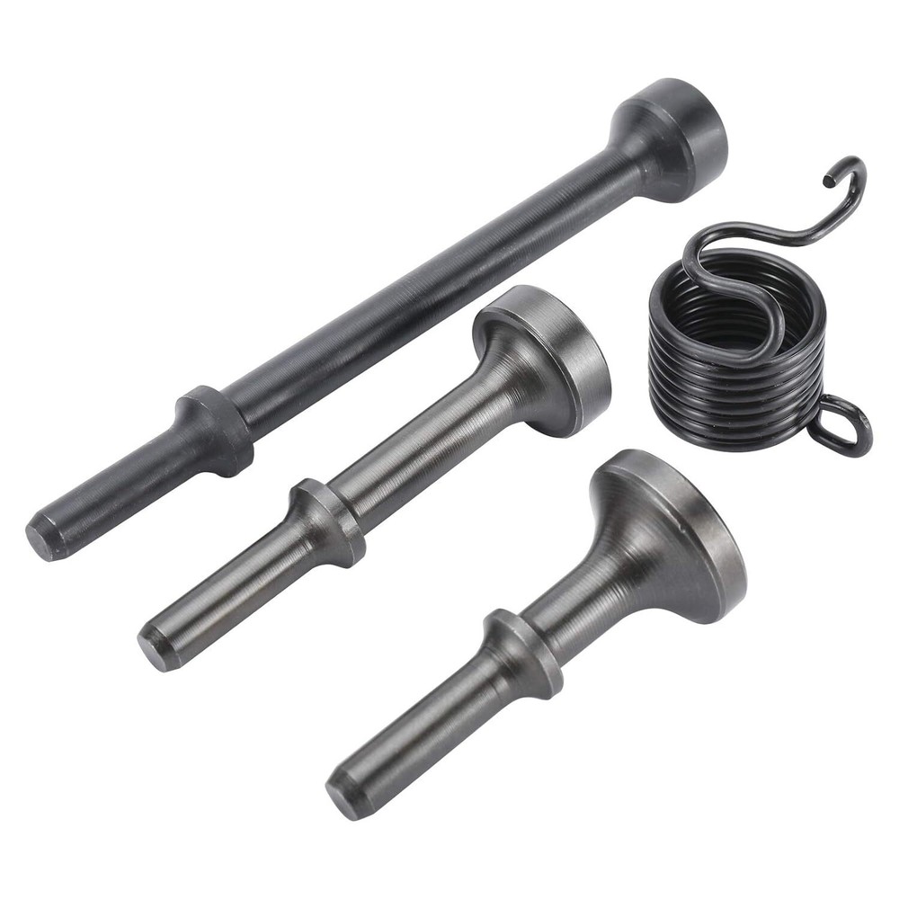 4Pcs Smoothing Pneumatic Air Hammer Bits Air Chisel Drill Bit Kit with Spring