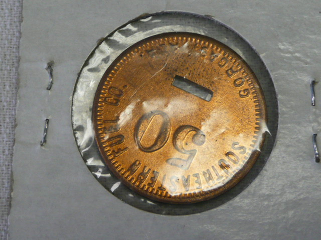 MINT 50 CENT SOUTHEASTERN FUEL CLACKER GORGAS,AL