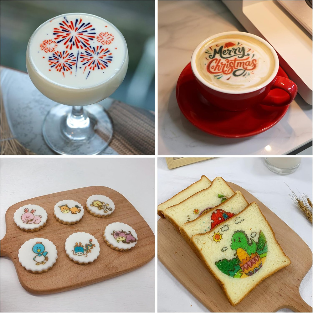 Coffee Latte Art Printer - Custom Multi-Color Designs for Cafes & Bars