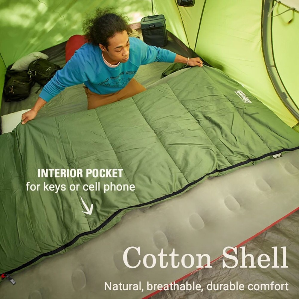 Coleman Big Game 0F Sleeping Bag Scotts Pine, One Size