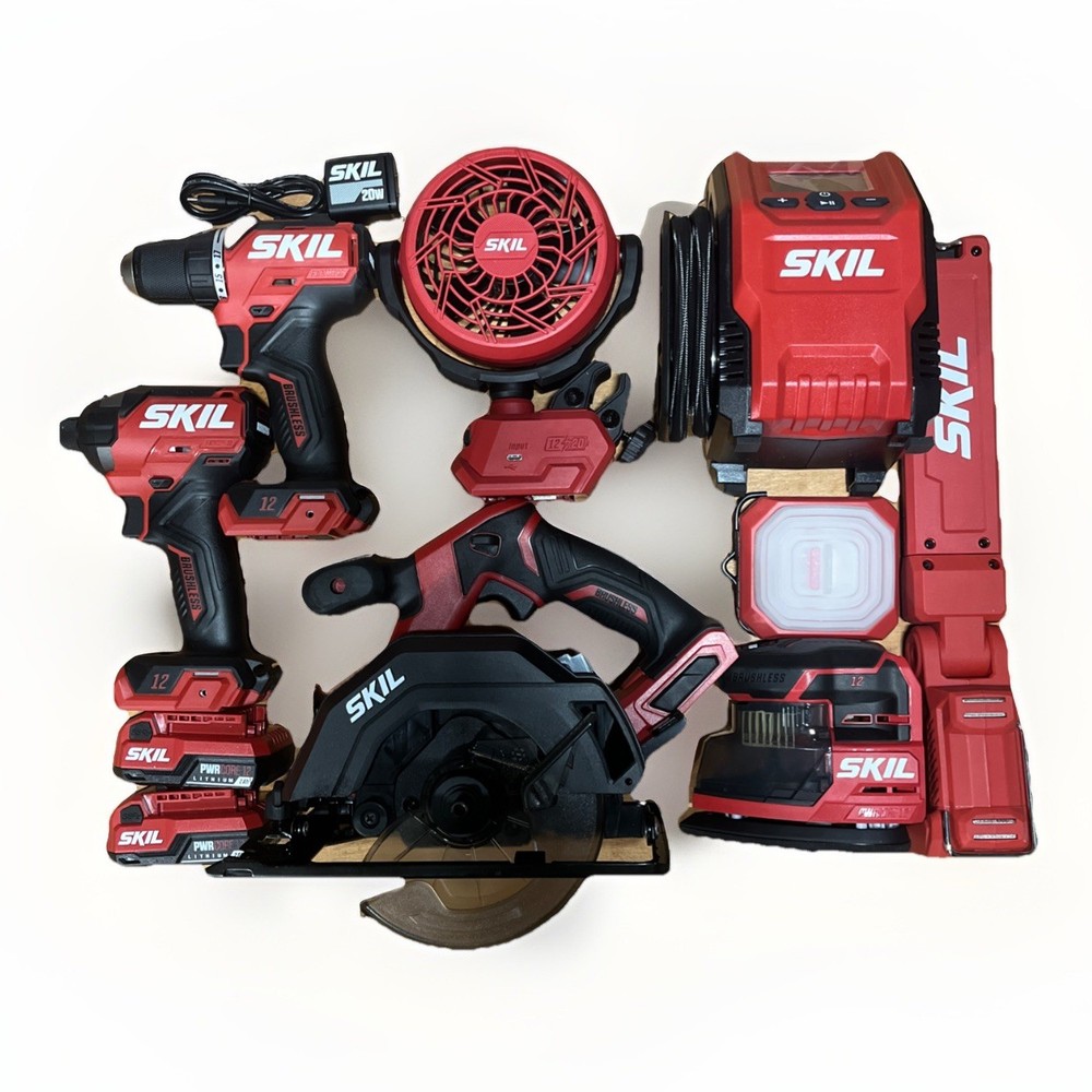 Skil 12v  Tool Set 8 Brushless Tools 2 Batteries