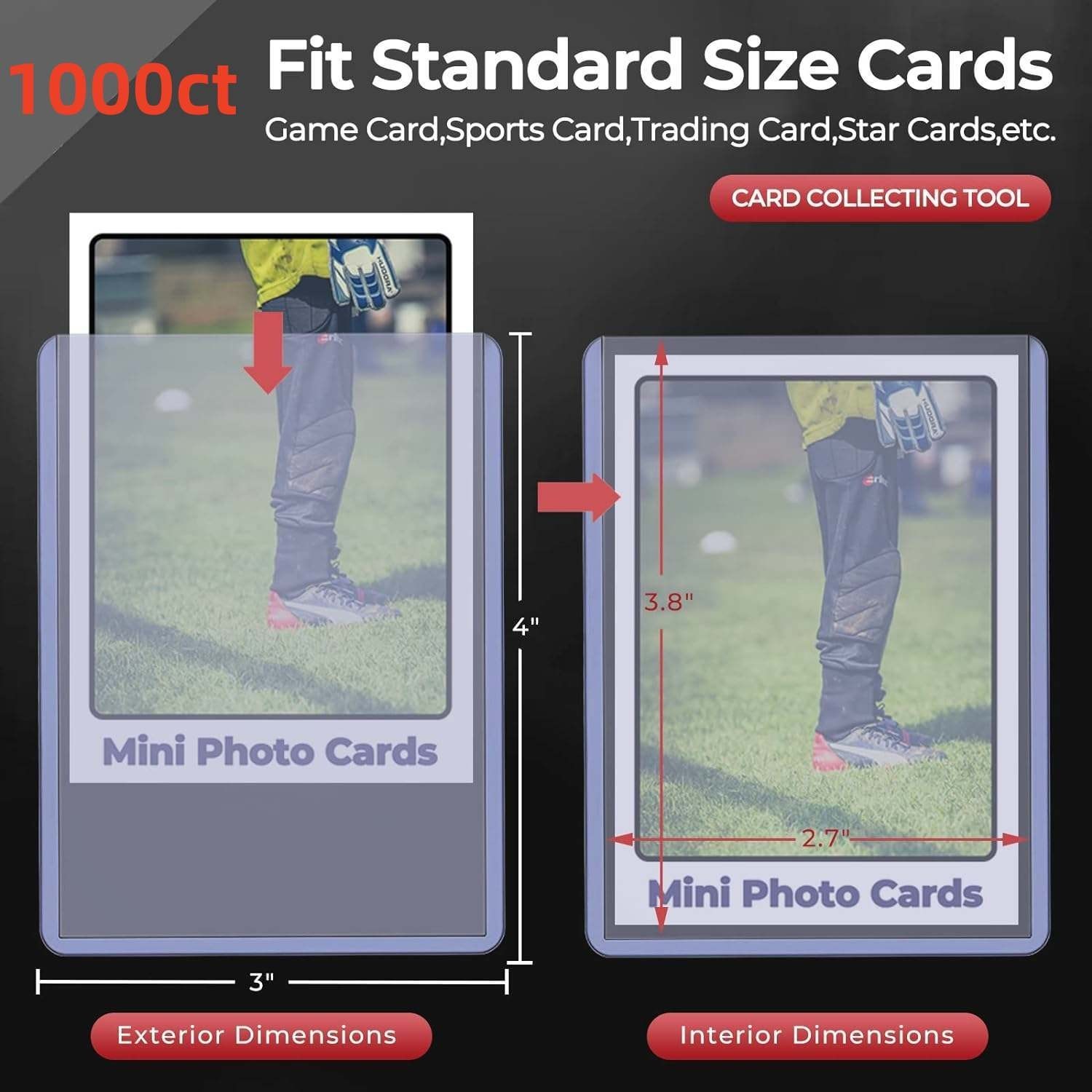 100-1000CT Ultra PRO 3x4 TopLoader & Sleeves For Pokémon Standard 35pt Cards