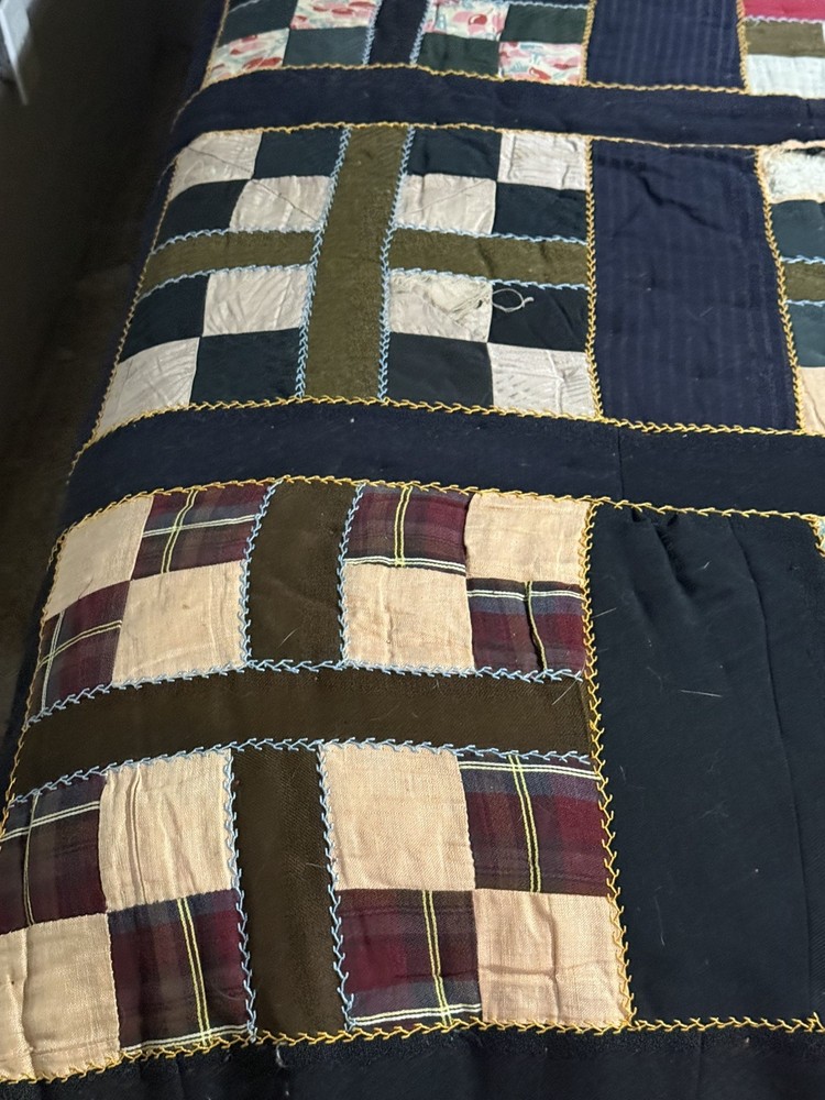 Antique Amish Patchwork Quilt Lancaster, PA 74 X 72