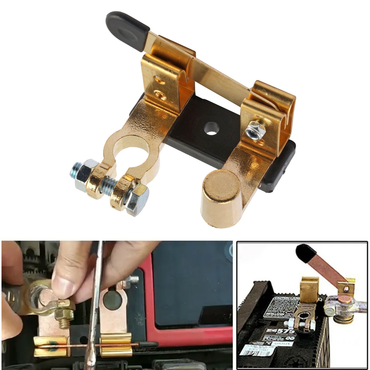 Top Post Battery Disconnect Knife Blade Switch Heavy Duty Car Shut Off 12/24v US