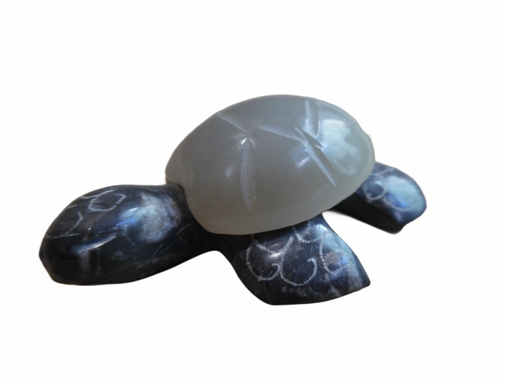 Cute Turtle Figurine Carved Stone