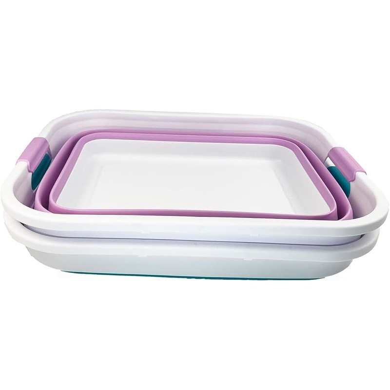 Collapsible Portable Laundry Basket Space Saving Handle TPE PP Storage Container