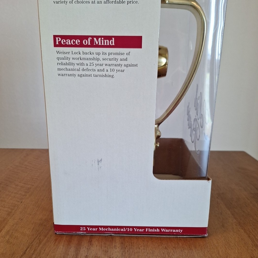 Weiser Lock Elements Series Providence York Entry Handle Set Solid Brass NEW