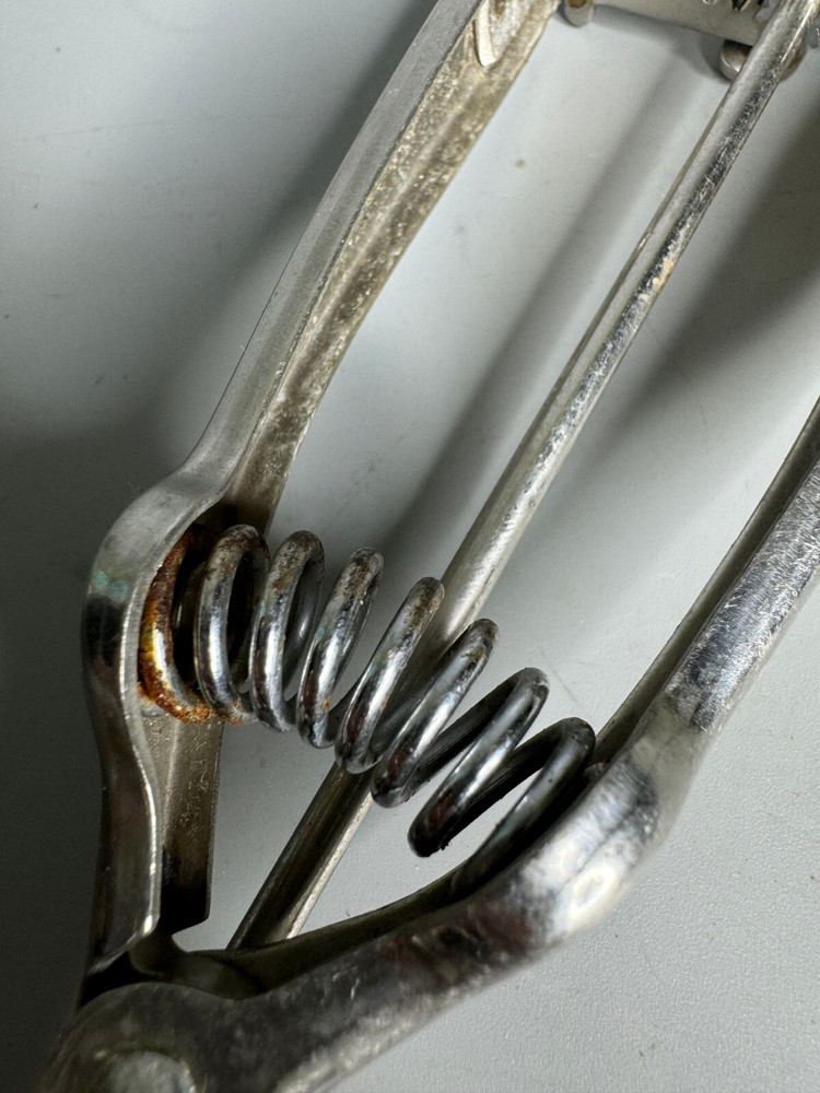 French vintage ice cream scoop kitchenware silver