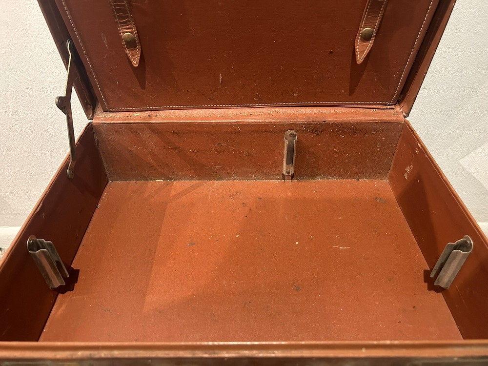 Antique Philco Field Engineer Worker's Briefcase Genuine Top Grade Cowhide